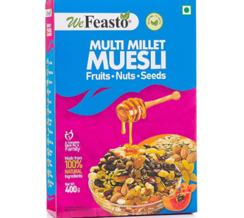 WeFeasto Muesli Fruits Nuts – 400 gm