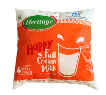 హెరిటేజ్ క్రీం పాలు 500 ml (SKU: 1008) (Heritage Happy Full Cream Milk)